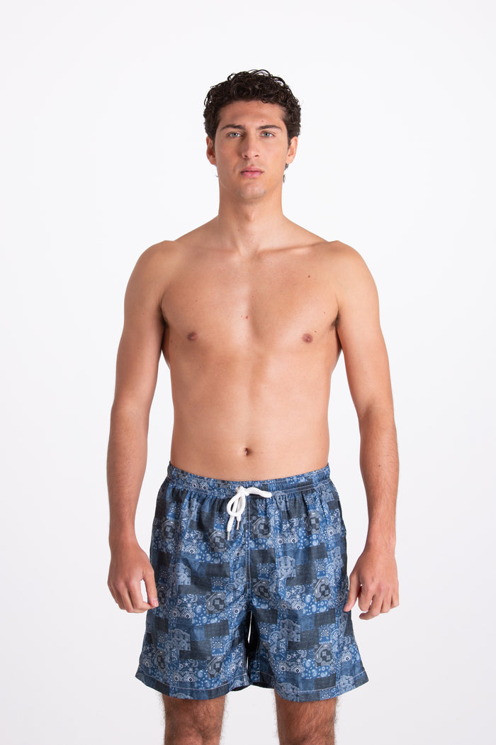Men's Costume Fantasy Pattern Blue Jeans