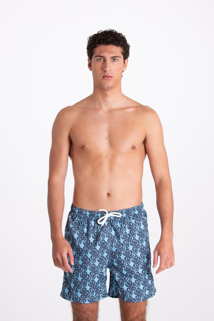 Men's Blue Smile Fantasy Costume