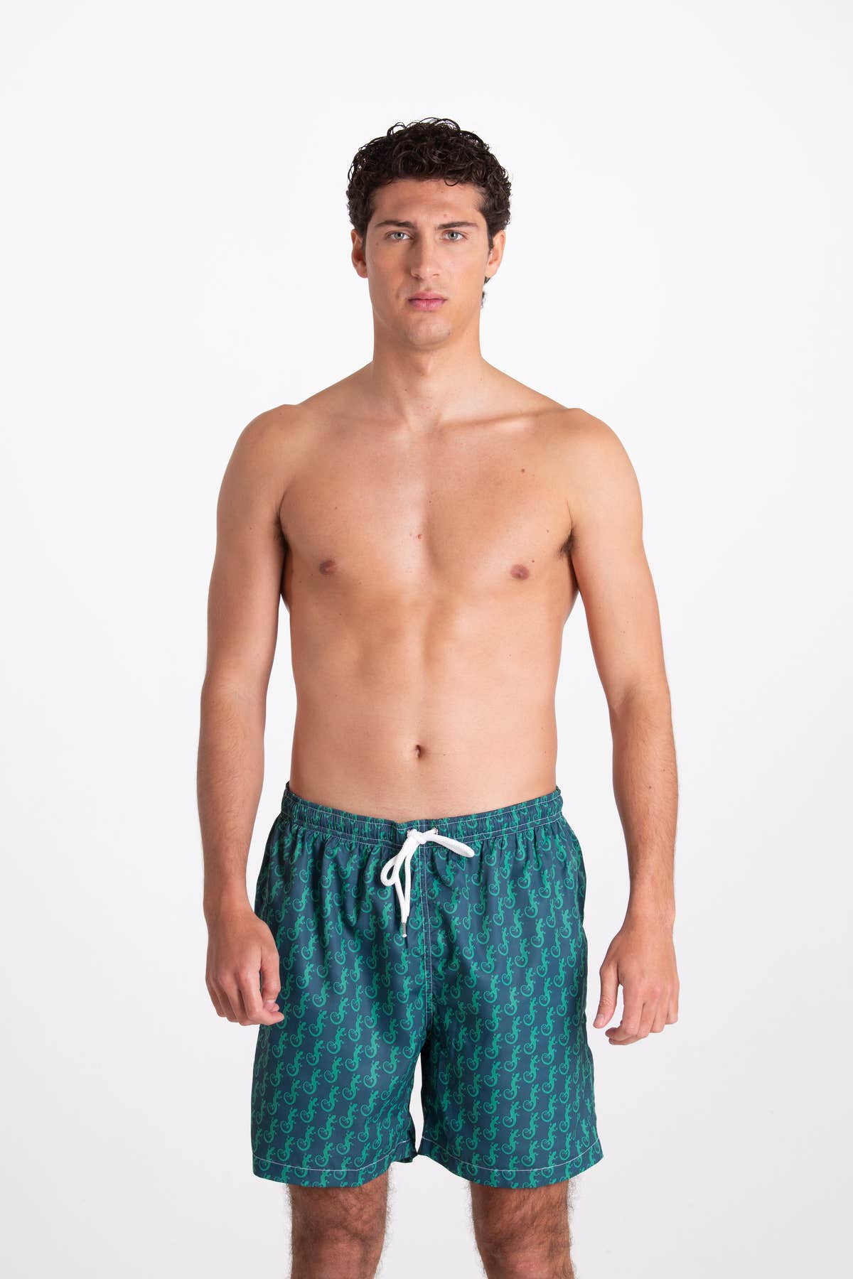 Costume Uomo Fantasia Geco Blu