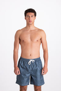 Costume Uomo Fantasia Foglie Blu