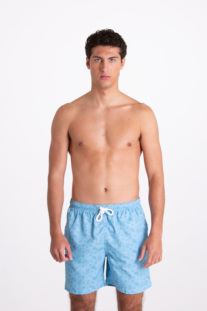 Men's Costume with Blue Bandana Pattern