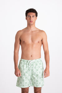 Costume Uomo Fantasia Mosaico Verde