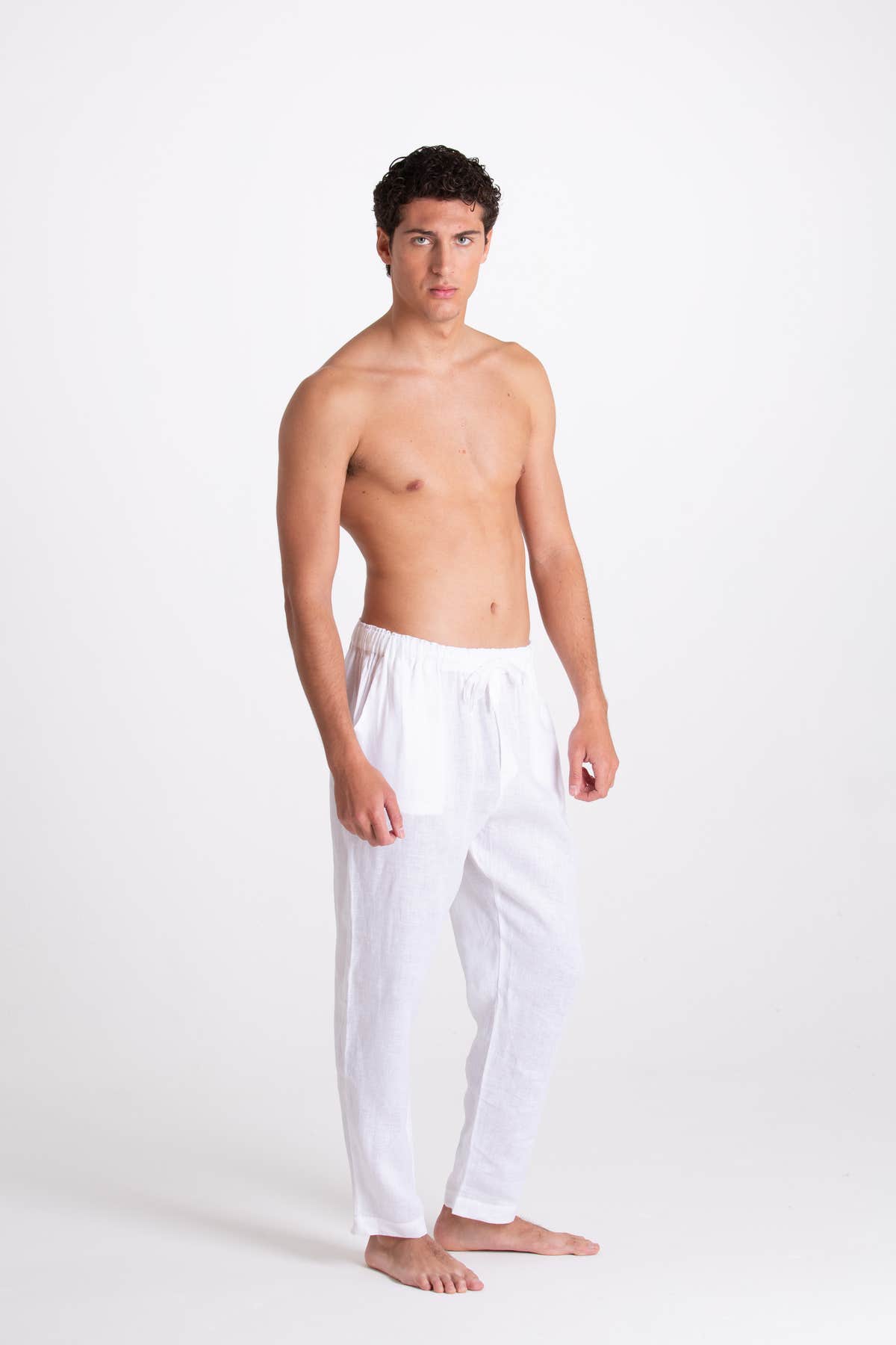 WHITE LINEN TROUSERS