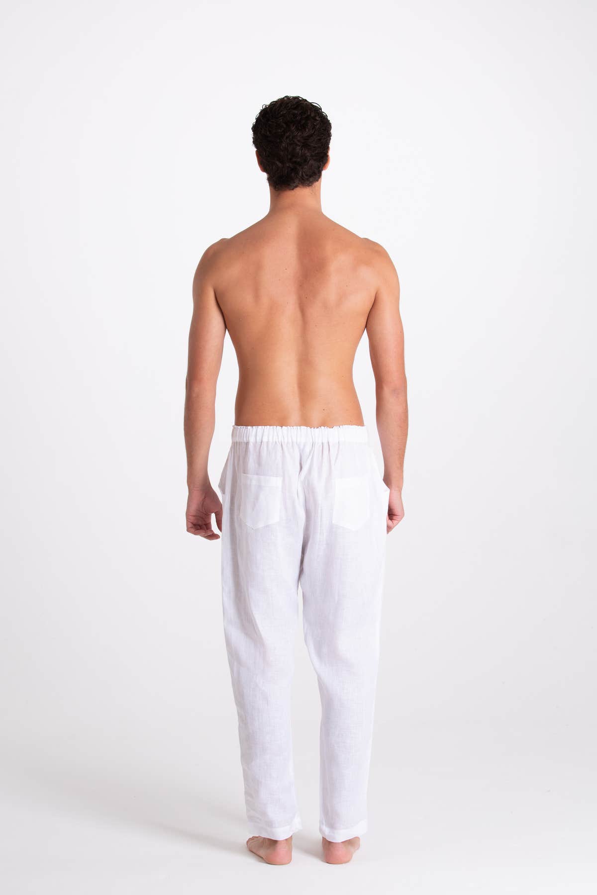 WHITE LINEN TROUSERS
