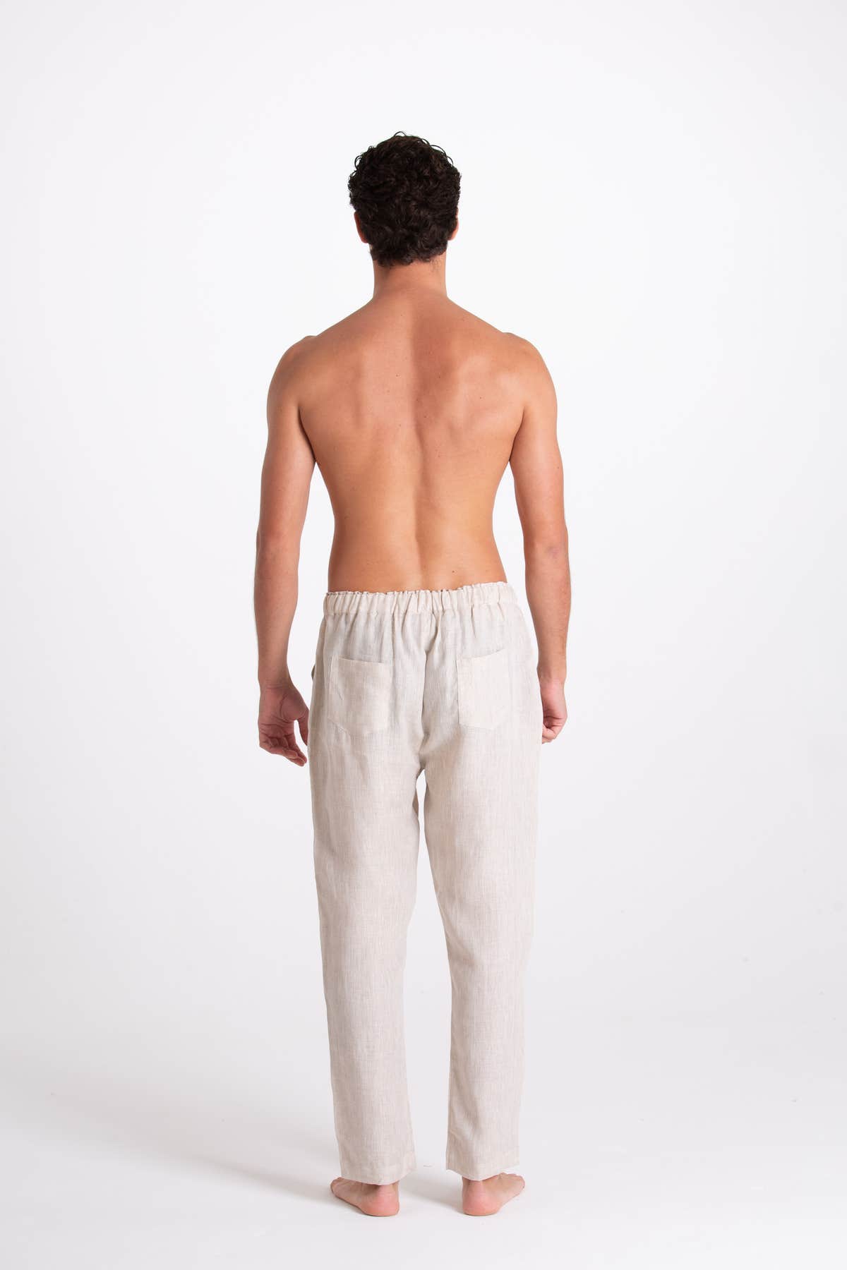 BEIGE LINEN TROUSERS