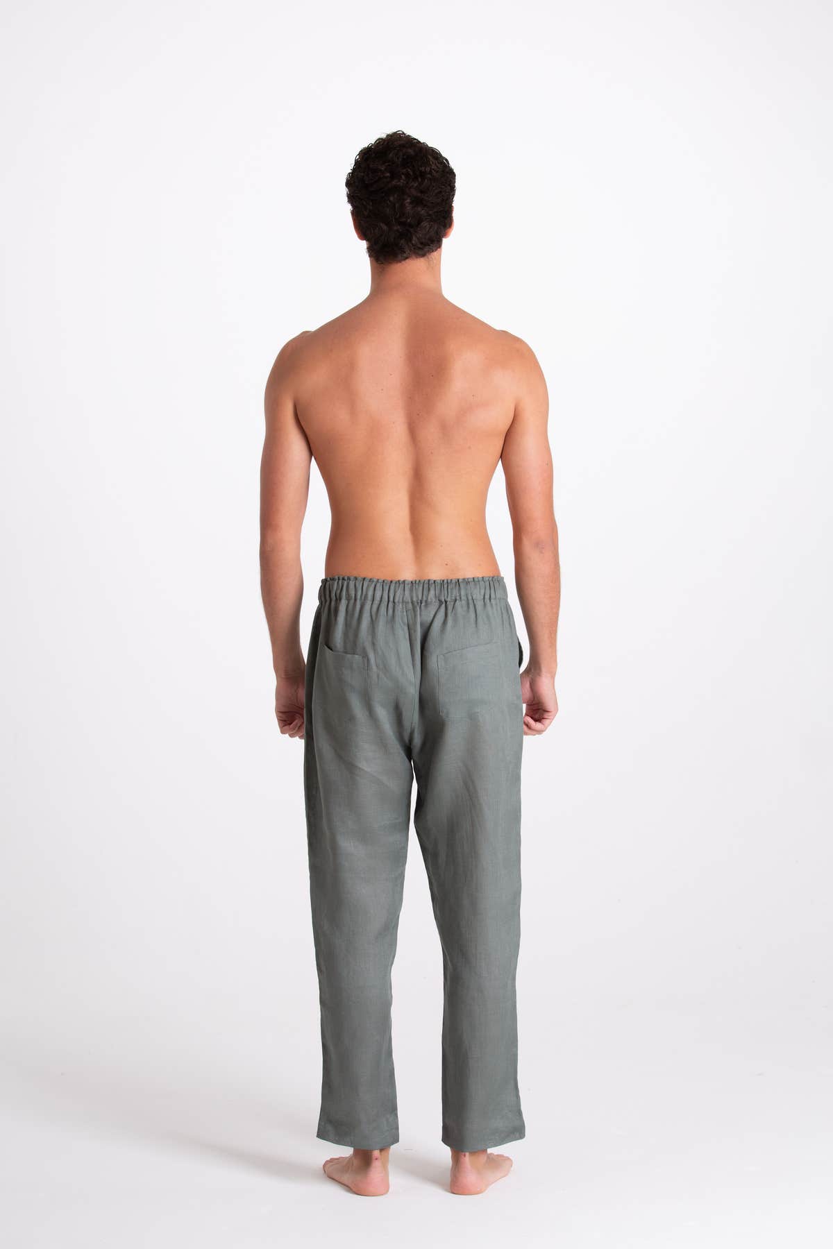 GREEN LINEN TROUSERS
