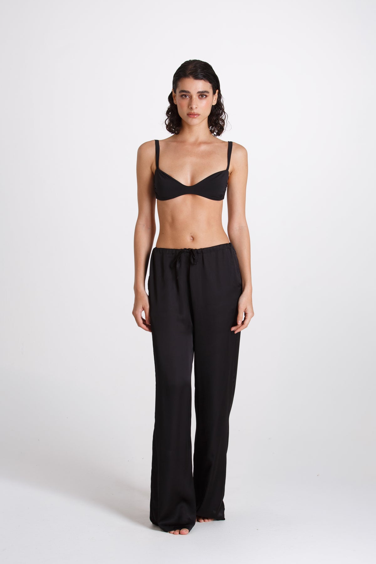 PANTALONE LINO BORDEAUX