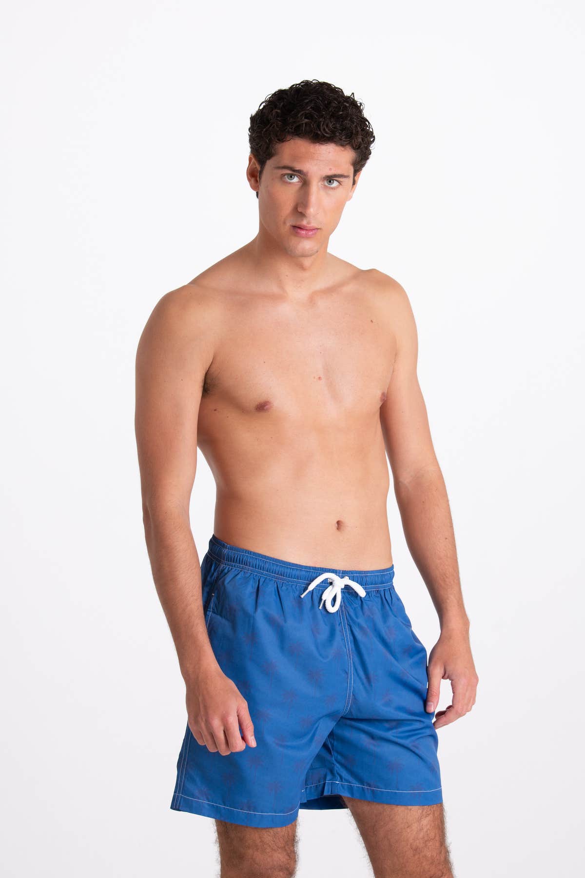 Costume Uomo Fantasia Palme Blu