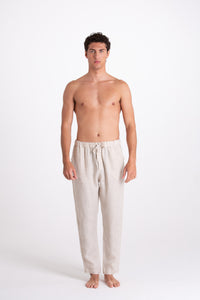 Pantalone Uomo Lino Beige