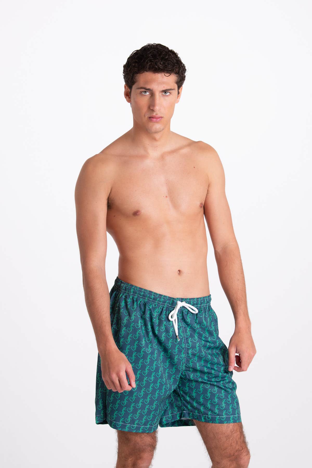 Costume Uomo Fantasia Geco Blu