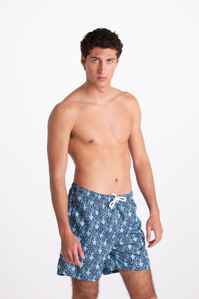 Men's Blue Smile Fantasy Costume