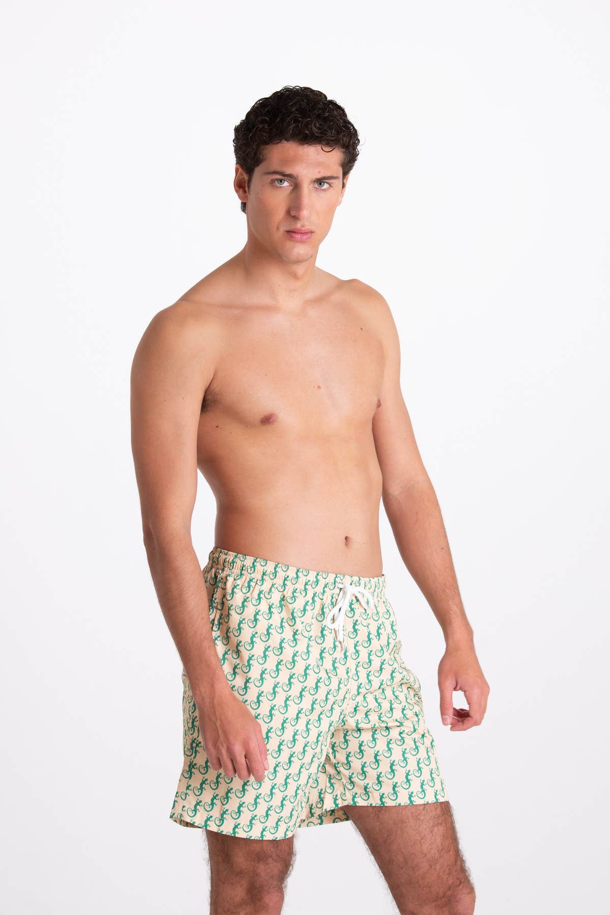Costume Uomo Fantasia Geco Giallo